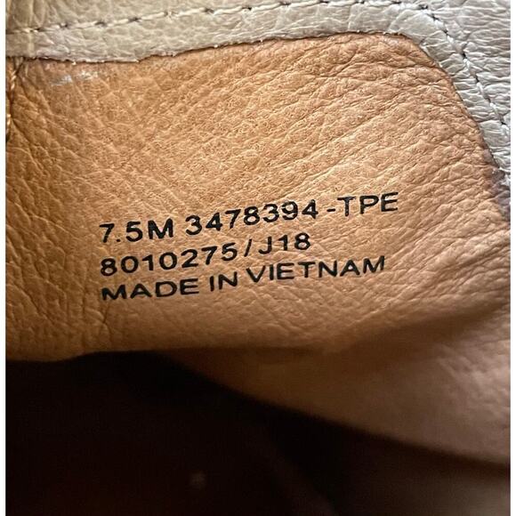 Frye Reina Cut Out Bootie Taupe 7.5 Heeled Leather Ankle Boots Pointed Toe - Picture 11 of 11